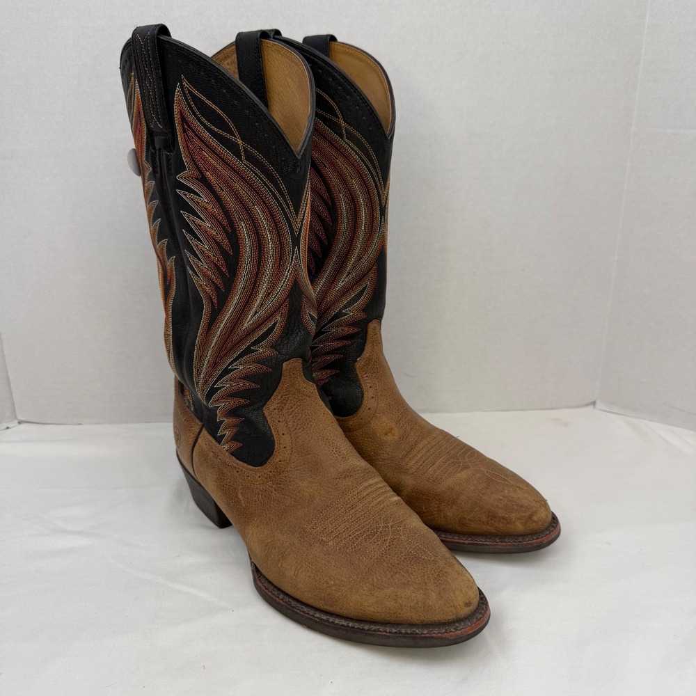 Ariat Men's Heritage Western Cowboy Boots Brown and Black 9.5 EE